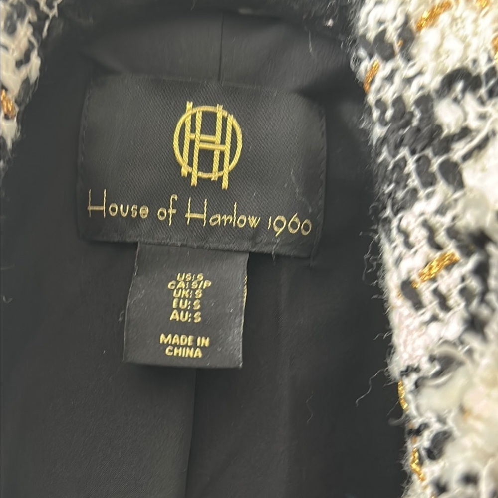 *House of Harlow 1960 Black and White Houndstooth Blazer - Picture 2 of 11